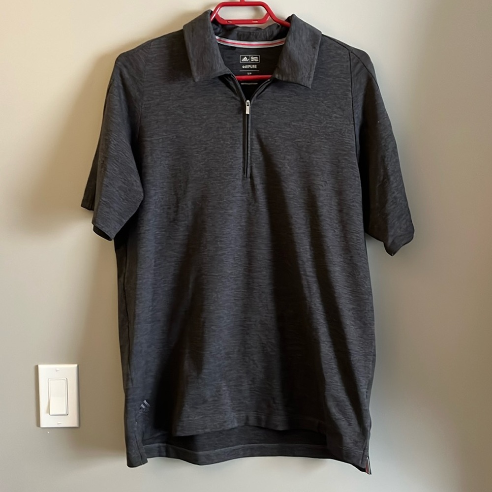 Adidas adipure zipper golf polo